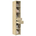 Miniatyrbilde 4 av 11: vidaXL Hylle sonoma eik 30x42,5x185 cm konstruert tre