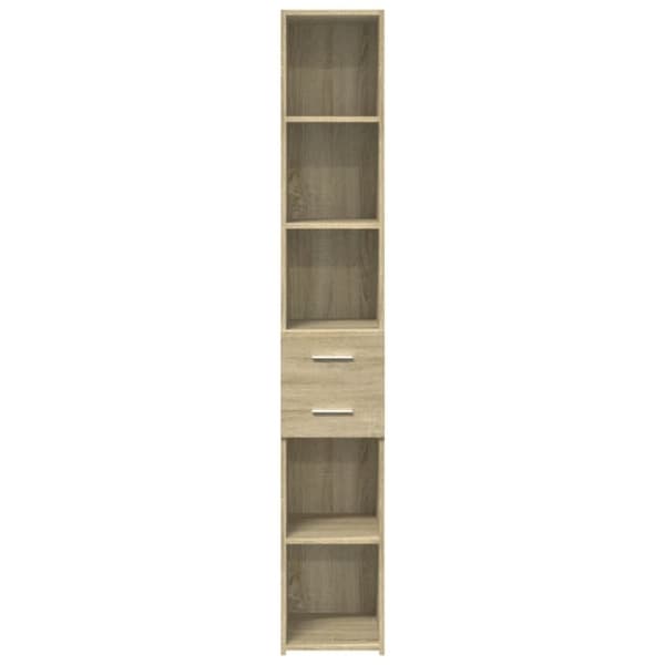 vidaXL Hylle sonoma eik 30x42,5x185 cm konstruert tre