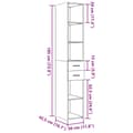 Miniatyrbilde 10 av 11: vidaXL Hylle sonoma eik 30x42,5x185 cm konstruert tre