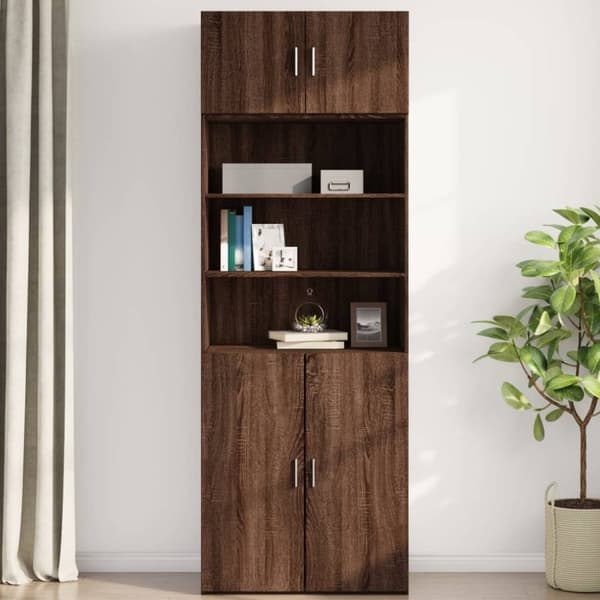 vidaXL vægskab 80x42,5x40 cm konstrueret brun egetræsfarve