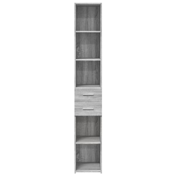 vidaXL Kaappi harmaa Sonoma 30x42,5x185 cm tekninen puu