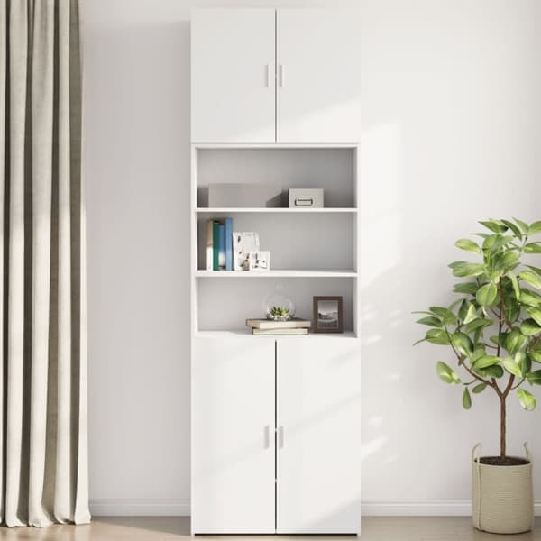 vidaXL vægskab 80x42,5x64 cm konstrueret træ hvid