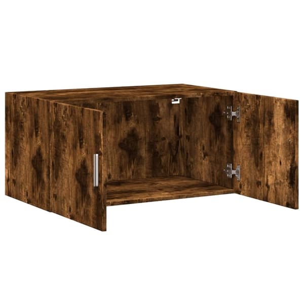 vidaXL Veggskap røkt eik 80x42,5x40 cm konstruert tre