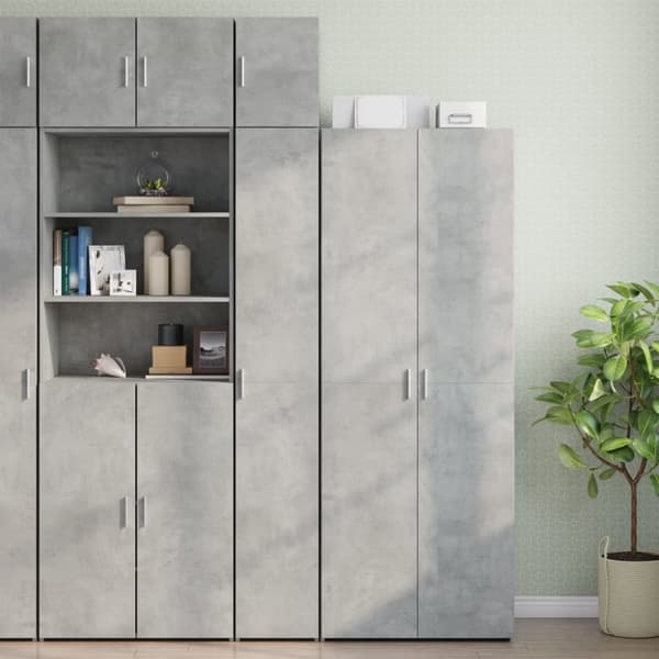 vidaXL Veggskap betonggrå 30x42,5x40 cm konstruert tre