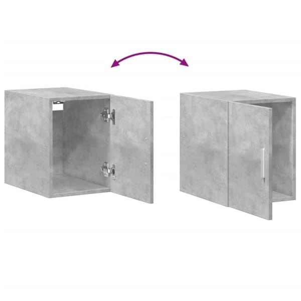 vidaXL Veggskap betonggrå 30x42,5x40 cm konstruert tre