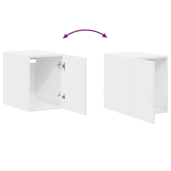 vidaXL Veggskap hvit 30x42,5x40 cm konstruert tre