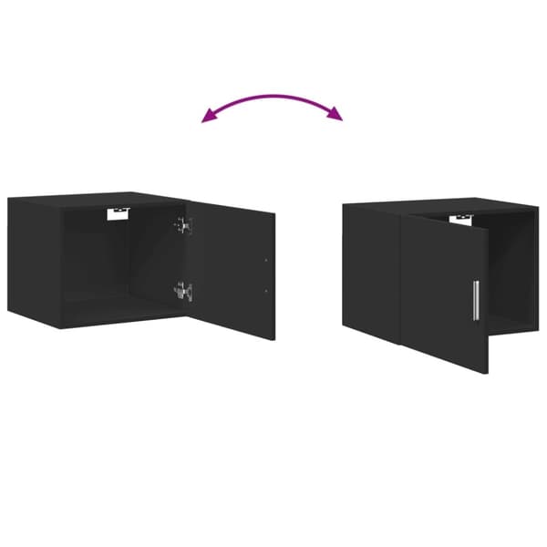 vidaXL Veggskap svart 50x42,5x40 cm konstruert tre