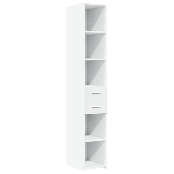 vidaXL Hylle hvit 30x42,5x185 cm konstruert tre