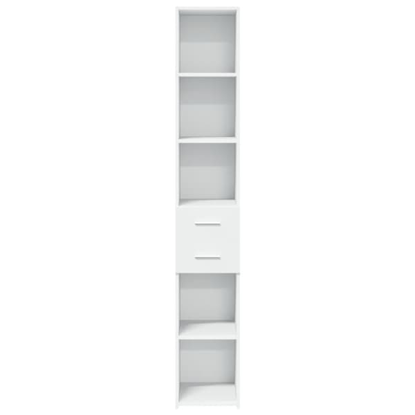 vidaXL Hylle hvit 30x42,5x185 cm konstruert tre