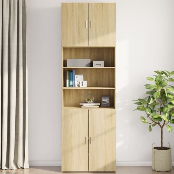 vidaXL vægskab 80x42,5x64 cm konstrueret træ sonoma-eg