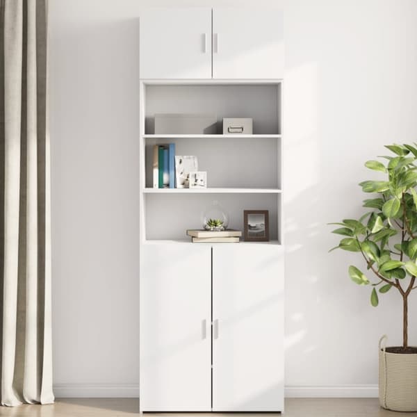 vidaXL vægskab 80x42,5x40 cm konstrueret træ hvid