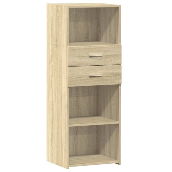 vidaXL højskab 45x42,5x124 cm konstrueret træ sonoma-eg