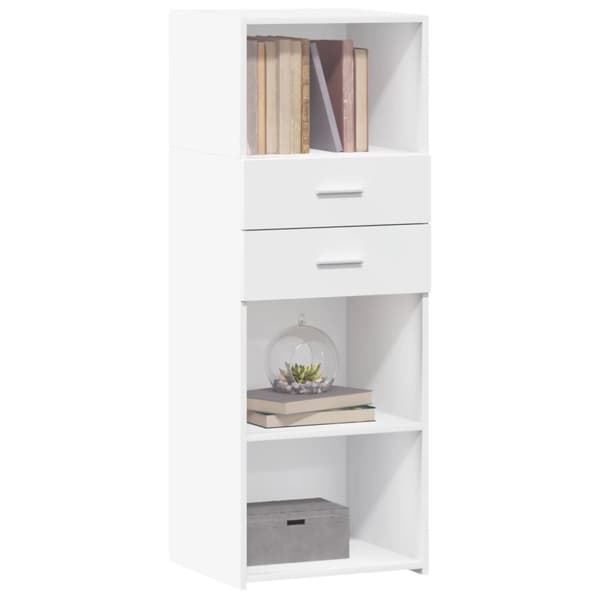 vidaXL højskab 45x42,5x124 cm konstrueret træ hvid