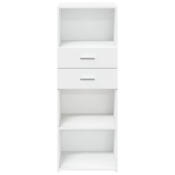 vidaXL højskab 45x42,5x124 cm konstrueret træ hvid