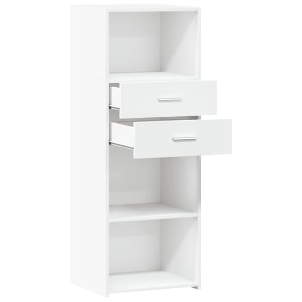 vidaXL højskab 45x42,5x124 cm konstrueret træ hvid