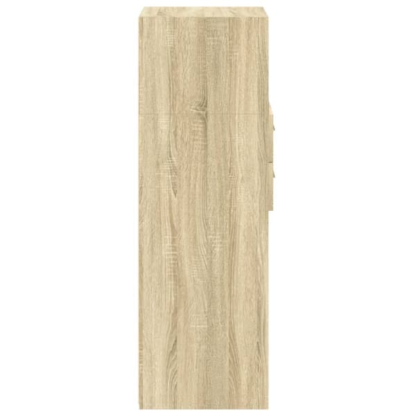 vidaXL højskab 50x42,5x124 cm konstrueret træ sonoma-eg