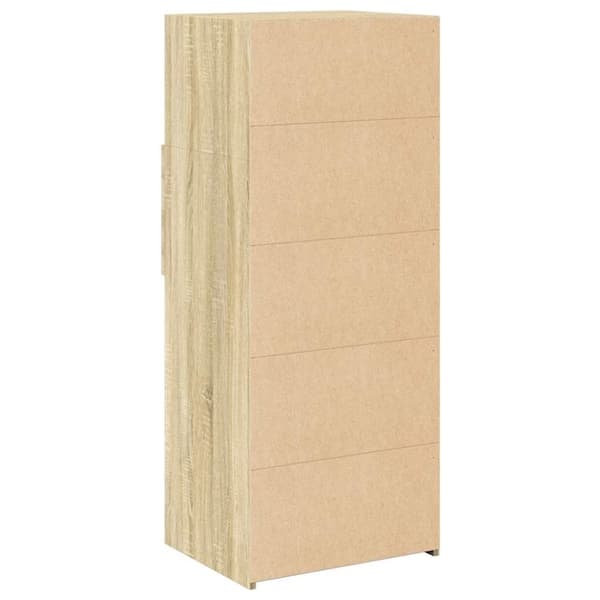 vidaXL højskab 50x42,5x124 cm konstrueret træ sonoma-eg