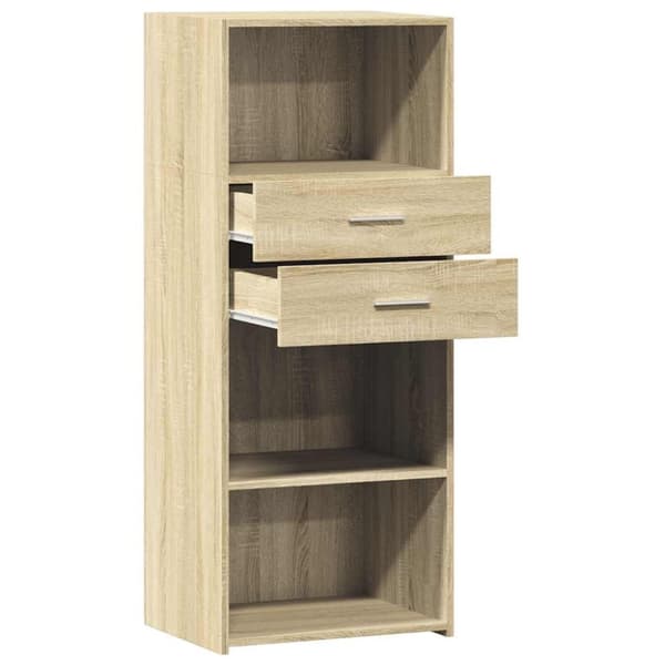 vidaXL højskab 50x42,5x124 cm konstrueret træ sonoma-eg