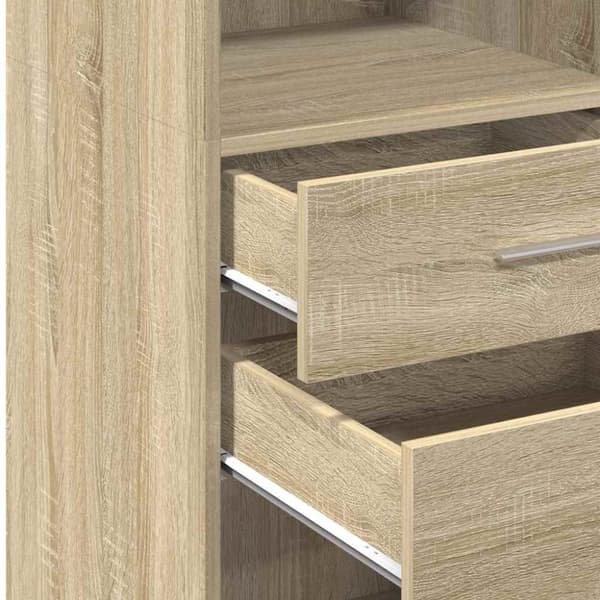 vidaXL højskab 50x42,5x124 cm konstrueret træ sonoma-eg