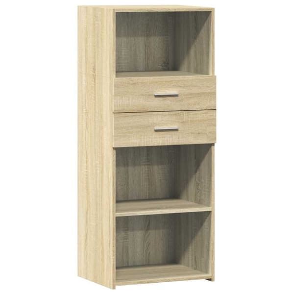 vidaXL højskab 50x42,5x124 cm konstrueret træ sonoma-eg