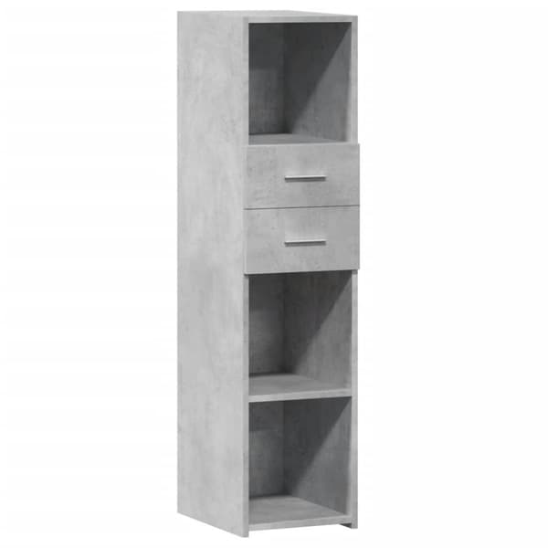 vidaXL højskab 30x42,5x124 cm konstrueret træ betongrå