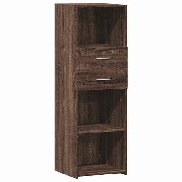 vidaXL højskab 40x42,5x124 cm konstrueret træ brun egetræsfarve