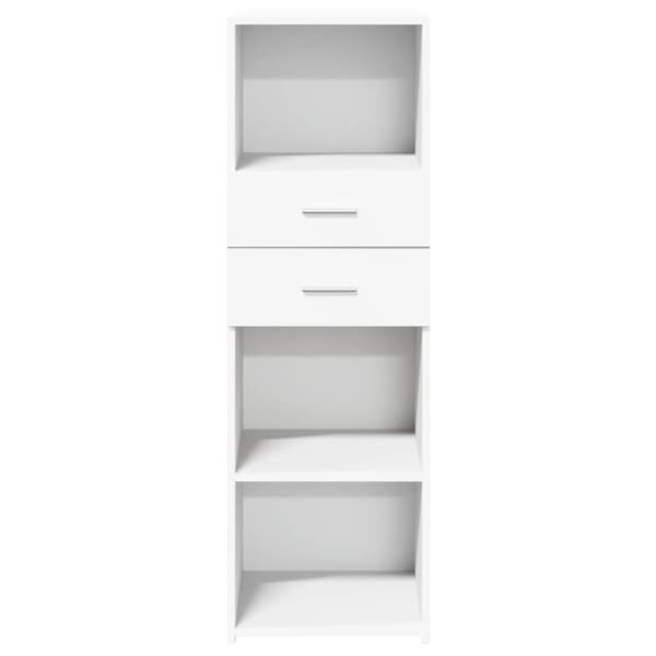 vidaXL højskab 40x42,5x124 cm konstrueret træ hvid