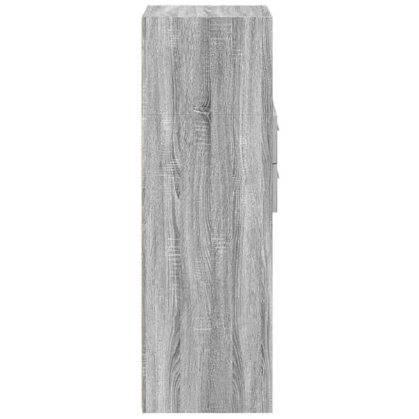 vidaXL højskab 40x42,5x124 cm konstrueret træ grå sonoma-eg