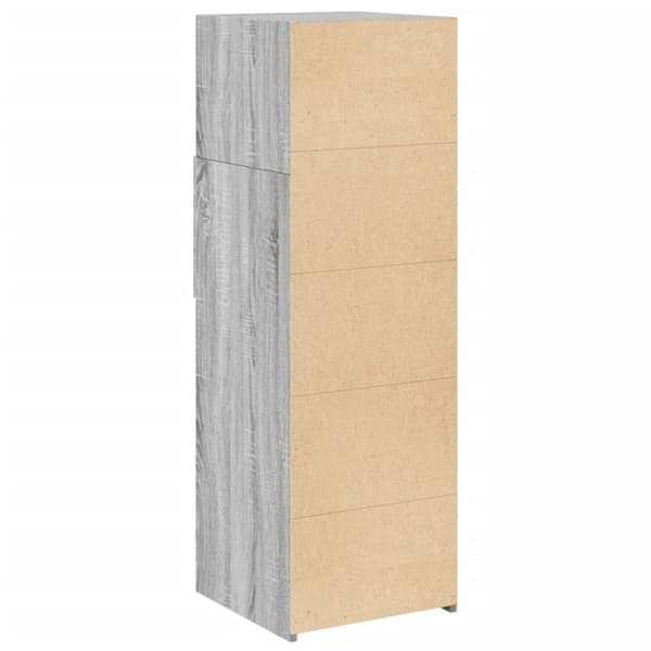 vidaXL højskab 40x42,5x124 cm konstrueret træ grå sonoma-eg