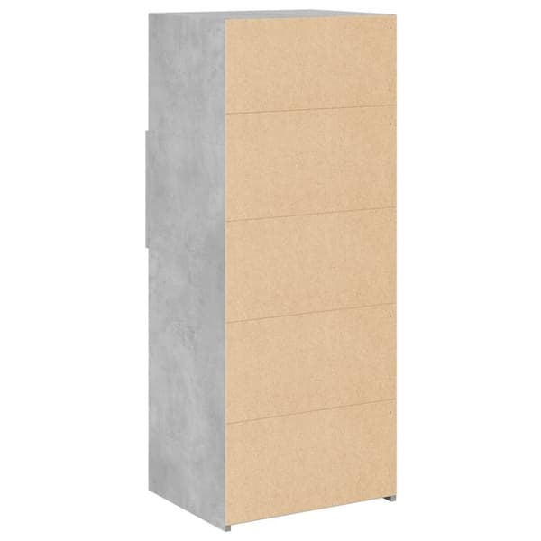 vidaXL højskab 50x42,5x124 cm konstrueret træ betongrå