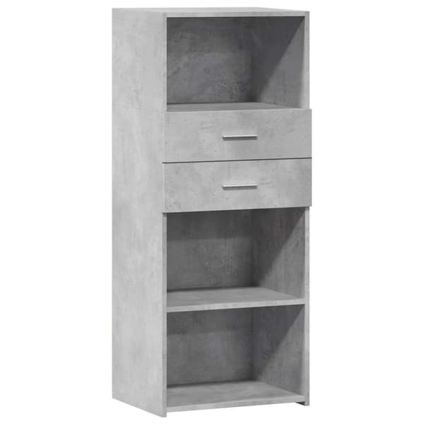vidaXL højskab 50x42,5x124 cm konstrueret træ betongrå