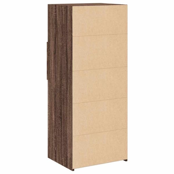 vidaXL højskab 50x42,5x124 cm konstrueret træ brun egetræsfarve