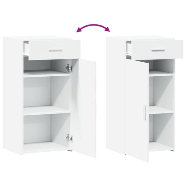 vidaXL skænk 45x42,5x93 cm konstrueret træ hvid
