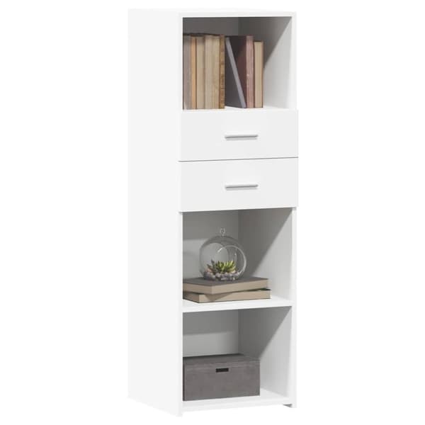 vidaXL Hylle hvit 40x42,5x124 cm konstruert tre