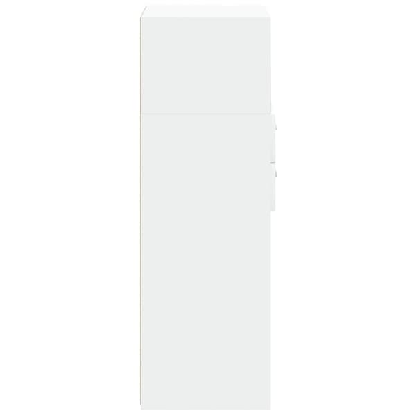 vidaXL Hylle hvit 40x42,5x124 cm konstruert tre
