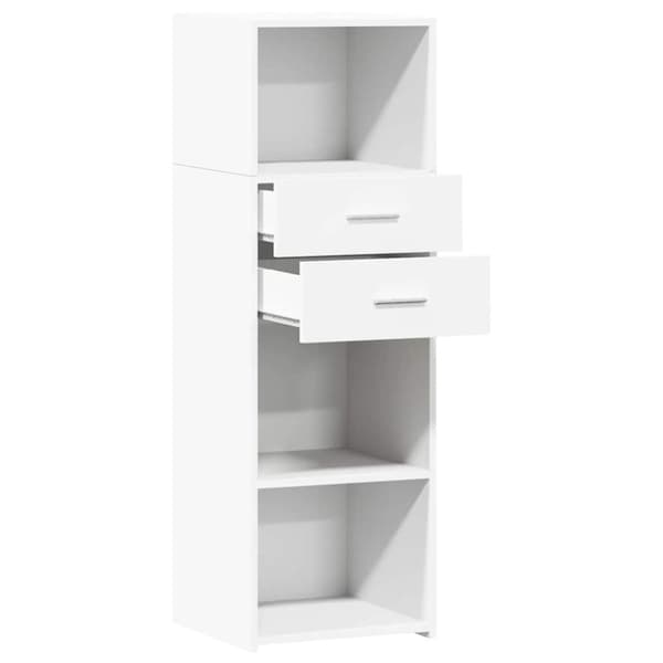 vidaXL Hylle hvit 40x42,5x124 cm konstruert tre