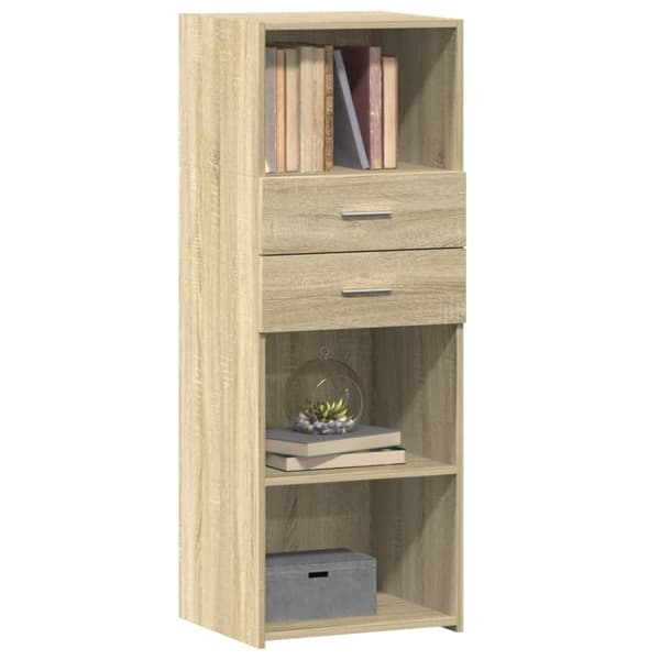 vidaXL Hylle sonoma eik 45x42,5x124 cm konstruert tre