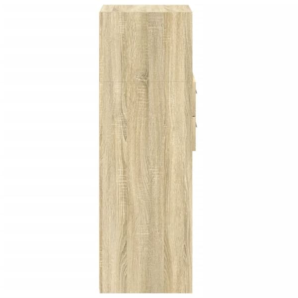 vidaXL Hylle sonoma eik 45x42,5x124 cm konstruert tre