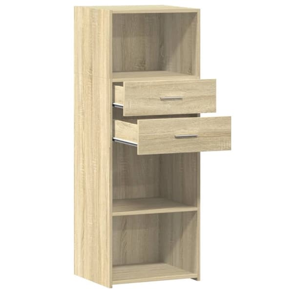 vidaXL Hylle sonoma eik 45x42,5x124 cm konstruert tre