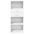 Miniatyrbilde 5 av 11: vidaXL Hylle hvit 50x42,5x124 cm konstruert tre