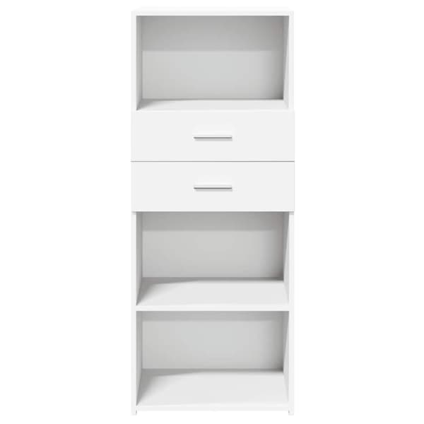 vidaXL Hylle hvit 50x42,5x124 cm konstruert tre