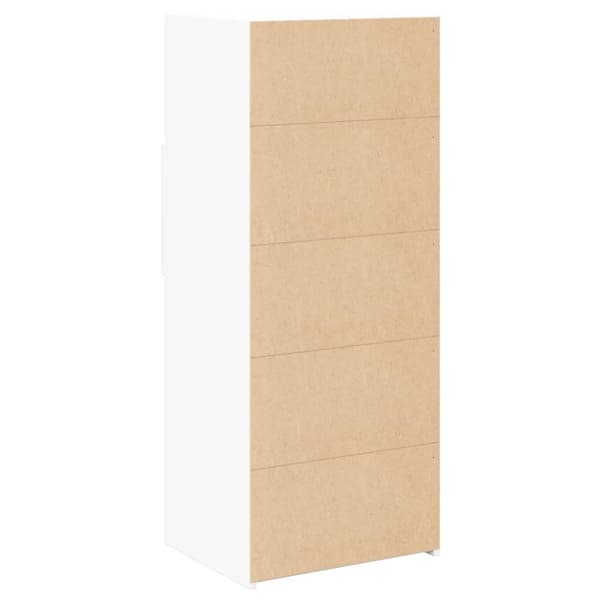 vidaXL Hylle hvit 50x42,5x124 cm konstruert tre