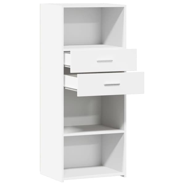 vidaXL Hylle hvit 50x42,5x124 cm konstruert tre