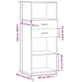 Miniatyrbilde 11 av 11: vidaXL Hylle hvit 50x42,5x124 cm konstruert tre