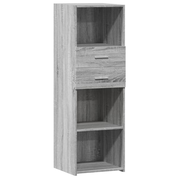 vidaXL Hylle grå sonoma 40x42,5x124 cm konstruert tre