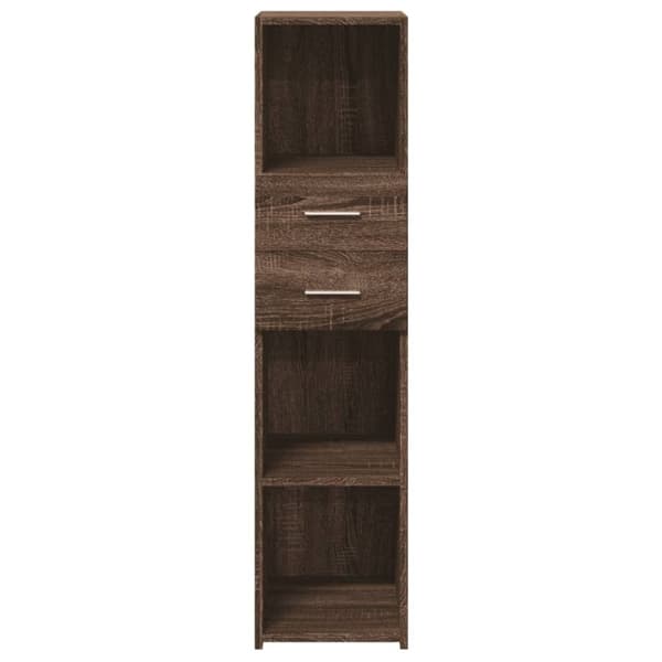 vidaXL Hylle brun eik 30x42,5x124 cm konstruert tre