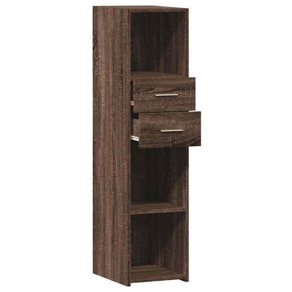vidaXL Hylle brun eik 30x42,5x124 cm konstruert tre