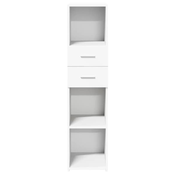 vidaXL Hylle hvit 30x42,5x124 cm konstruert tre