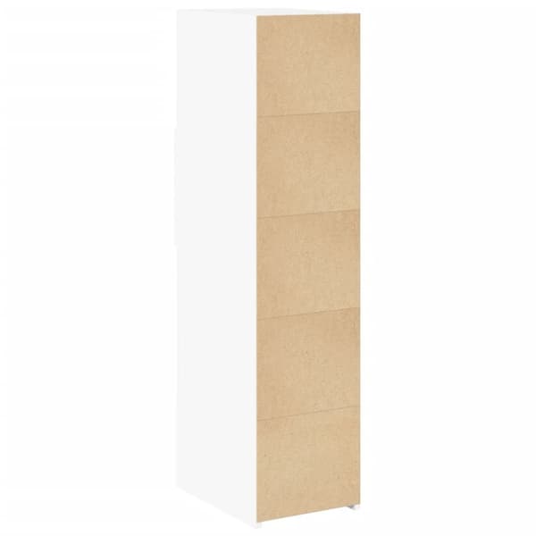 vidaXL Hylle hvit 30x42,5x124 cm konstruert tre