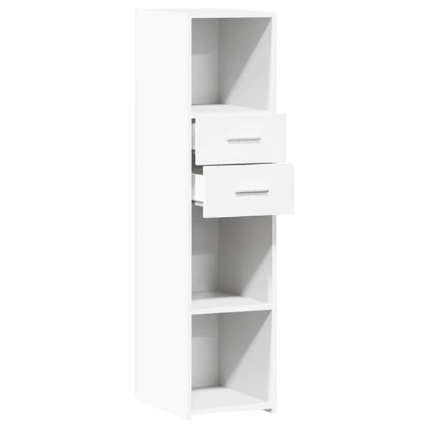 vidaXL Hylle hvit 30x42,5x124 cm konstruert tre